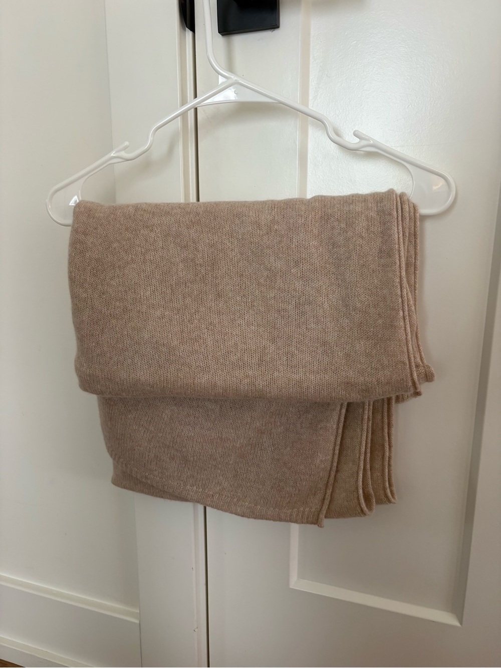 Everlane Cashmere Neutral Knit Scarf - Beige